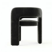 Merla Premium Black Velvet Manicure Chair