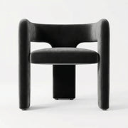Merla Premium Black Velvet Manicure Chair