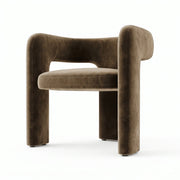 Merla Premium Mocha Taupe Velvet Manicure Chair