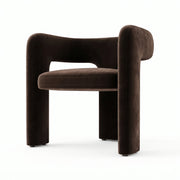 Merla Premium Espresso Brown Velvet Manicure Chair