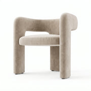 Merla Premium Champagne Beige Velvet Manicure Chair
