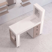 Mersidalo White Modern Manicure Table with Storage
