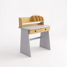 Alternate view of Meso Kids Study Desk with Double Drawers, showing spacious tabletop for a modern kids room interior.