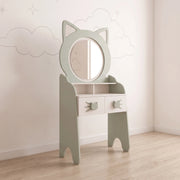 Mickow Cat Kids Dresser with Mirror