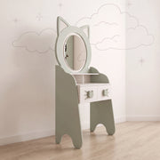 Mickow Cat Kids Dresser with Mirror
