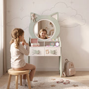 Mickow Cat Kids Dresser with Mirror