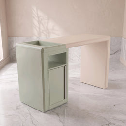 Milnaro Premium Manicure Table with Storage Cabinet