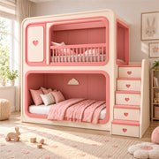 Milnova Pink Kids Bunk Bed