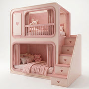 Milnova Pink Kids Bunk Bed
