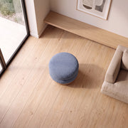 Minalio Blue Plush Modern Pouf