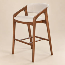Minkelvi Upholstered Wooden Bar Stool
