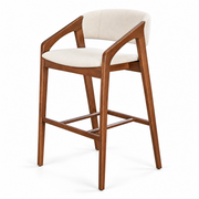 Minkelvi Upholstered Wooden Bar Stool