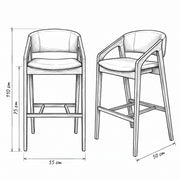 Minkelvi Upholstered Wooden Bar Stool