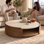 Miromona Travertine Round Coffee Table