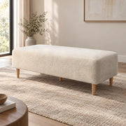 Munchikora Beige Upholstered Bench