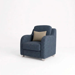 Alternate view of Nailars Blue Pedicure Chair, showing plush padded seat, supportive backrest, and integrated armrests.