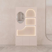 Narowi White Salon Product Display Stand