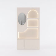 Narowi White Salon Product Display Stand
