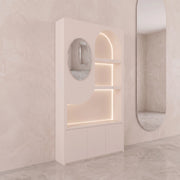 Narowi White Salon Product Display Stand