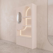 Narowi White Salon Product Display Stand