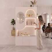 Narowi White Salon Product Display Stand