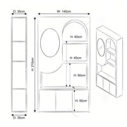 Narowi White Salon Product Display Stand