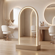 Natsukaro White LED Salon Mirror Station