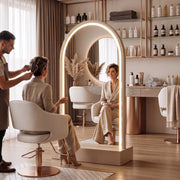 Natsukaro White LED Salon Mirror Station