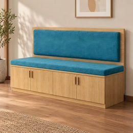 Nittakani Blue Upholstered Storage Bench
