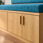 Nittakani Blue Upholstered Storage Bench
