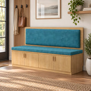 Nittakani Blue Upholstered Storage Bench