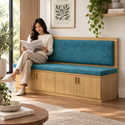 Nittakani Blue Upholstered Storage Bench