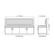 Nittakani Blue Upholstered Storage Bench