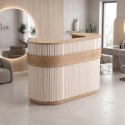 Nolmeny Fluted Salon Reception Desk