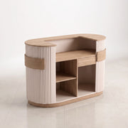 Nolmeny Fluted Salon Reception Desk