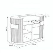 Nolmeny Fluted Salon Reception Desk