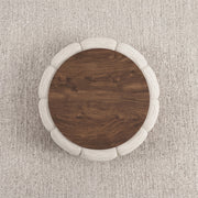 Octopump Round Upholstered Wooden Coffee Table