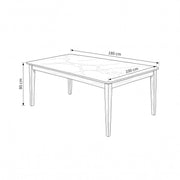 Olzenro Marble Top 6-Seater Dining Table