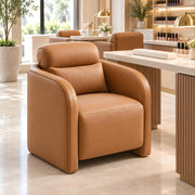 Orovuno Tan Leather Manicure Chair