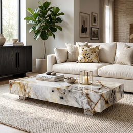Orvian Auric Eclipse Quartzite Coffee Table