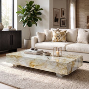 Orvian Desert Pearl Quartzite Coffee Table