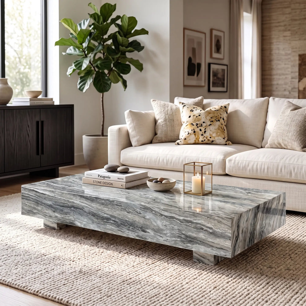 Orvian Silver Drift Quartzite Coffee Table