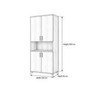 Oskrivane 4 Door Storage Cabinet