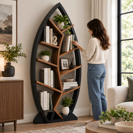 Palmatey Wooden Bookshelf