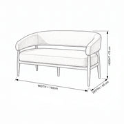 Parkipolo Cream Upholstered Bench