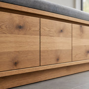 Paroniva Grey Wooden Upholstered Storage Bench