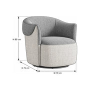 Dimensions for Penovy Grey & Beige Modern Pedicure Chair: 70 W x 75 D x 80 H cm, supporting accurate salon layout planning.