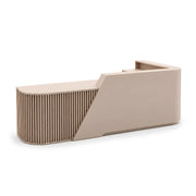 Pilangy Fluted Beige Salon Reception Desk