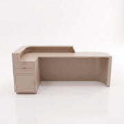 Pilangy Fluted Beige Salon Reception Desk