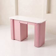 Plinkavo Premium Fluted Manicure Table with Drawers
